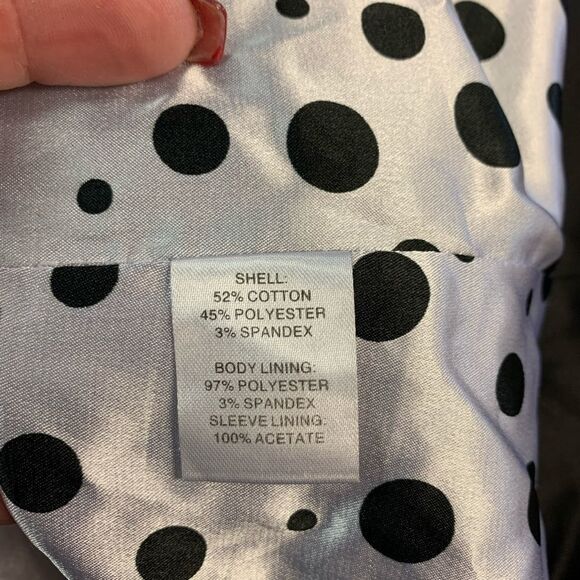 Madison Black Satin Swing Back Metal Buckle Trench Coat sz 16 - Picture 6 of 6